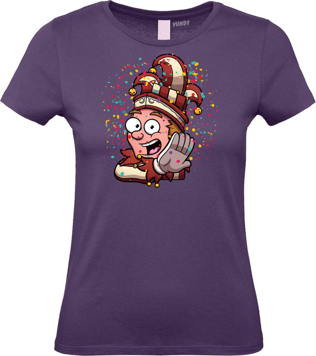 Dames T-shirt Alaaf Kleine Prins | Carnaval | Carnavalskleding Dames Heren | Paars | maat L